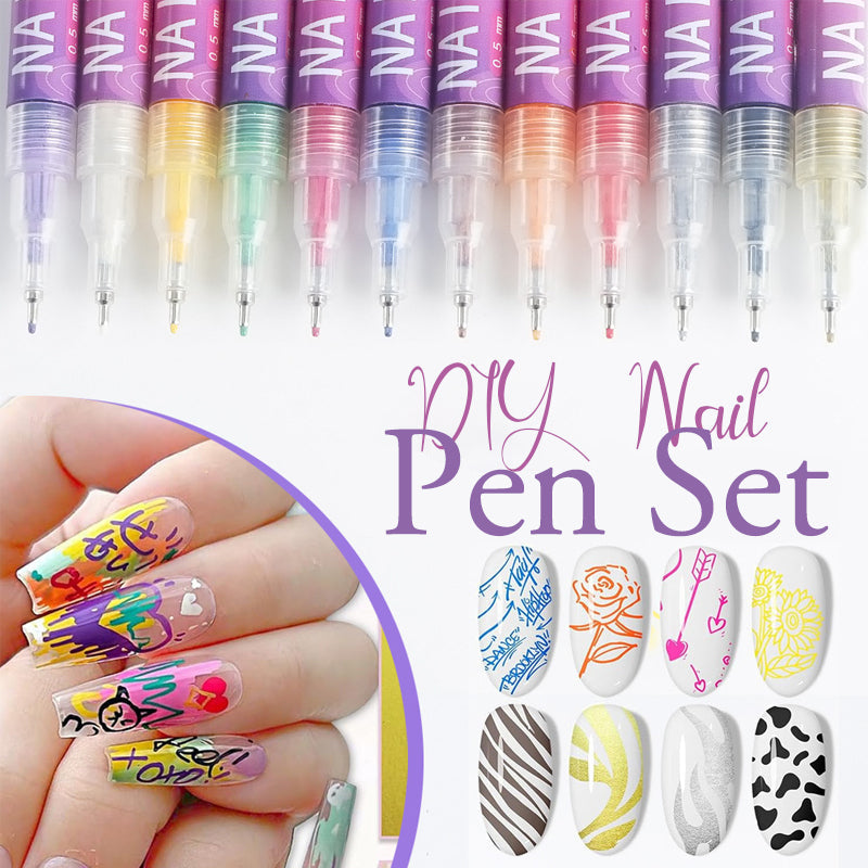 🎁Hot Sale 50% UIT⏳12 Kleuren Nail Art Pens Set