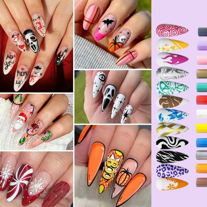 🎁Hot Sale 50% UIT⏳12 Kleuren Nail Art Pens Set