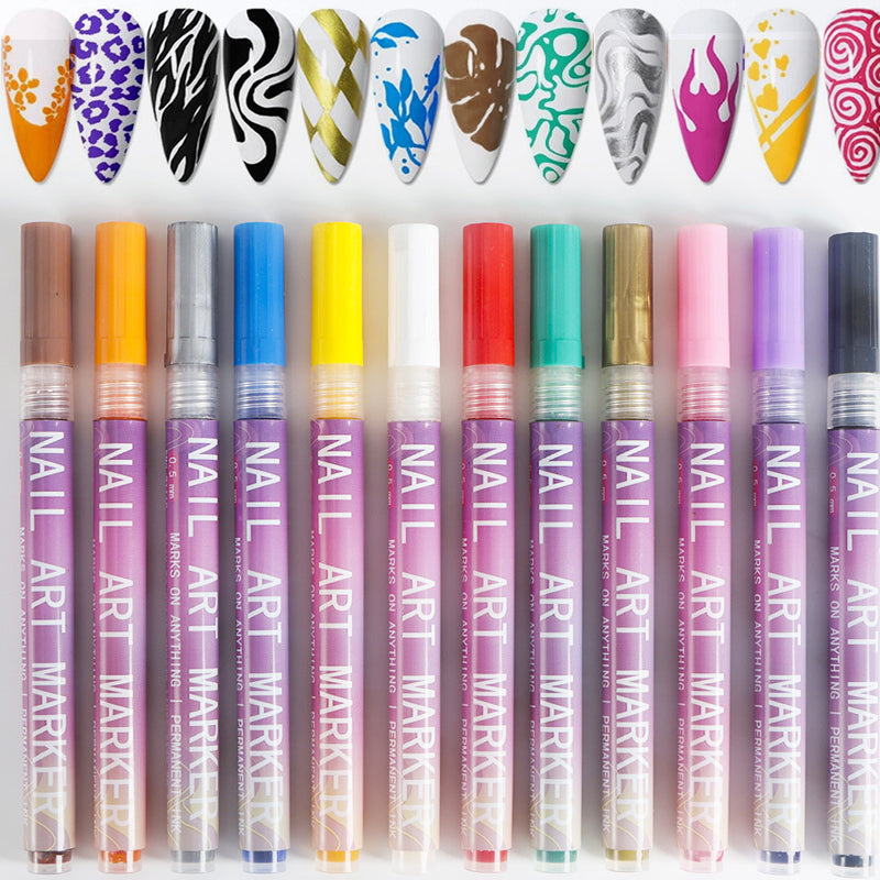 🎁Hot Sale 50% UIT⏳12 Kleuren Nail Art Pens Set